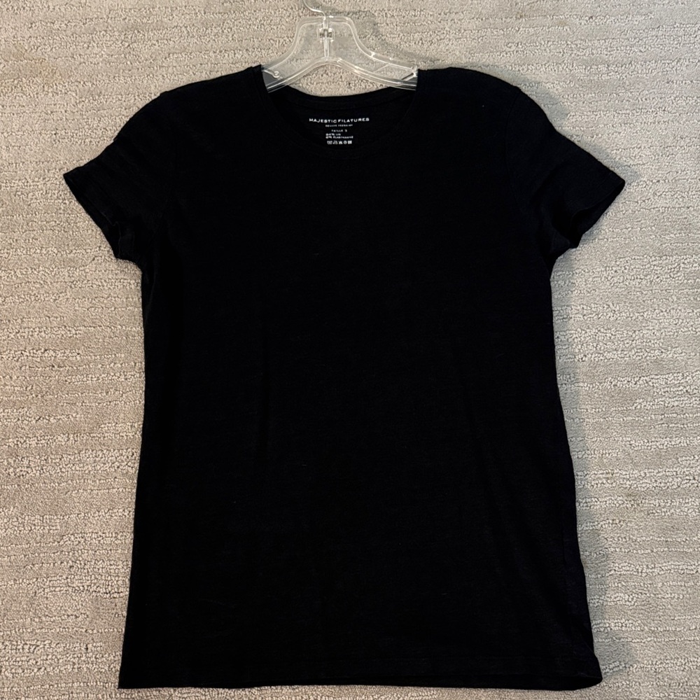 Majestic Filatures Classic Black Short Sleeve Tee